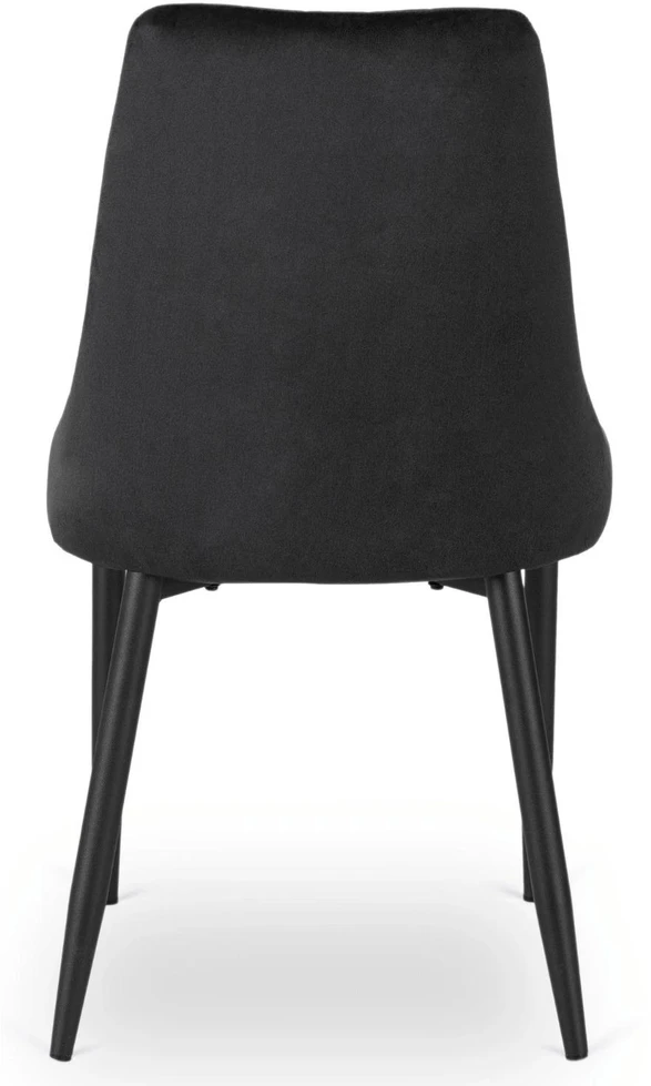 Mebel Elite Veliūrinė kėdė BARI, 50 × 50 × 90 cm, juoda