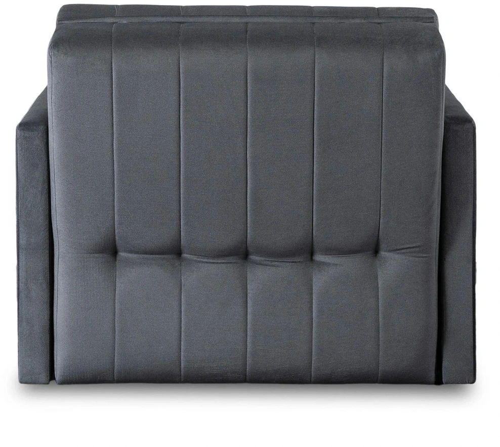Mebel Elite Vienvietis fotelis-lova, miegamoji vieta 195 × 82 cm, pilkas