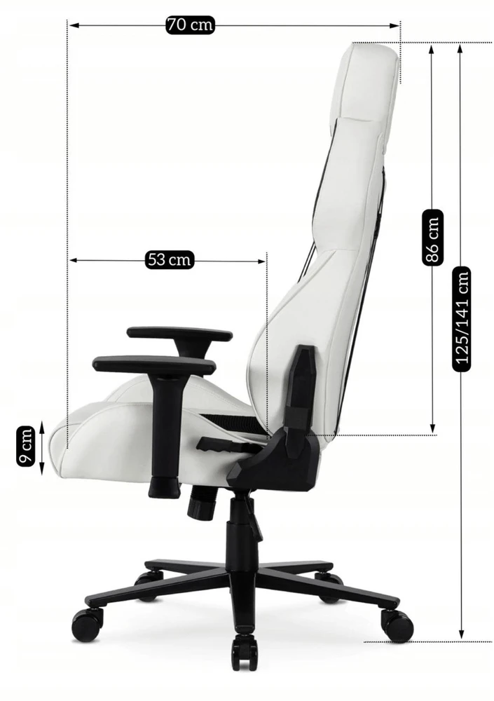 Mebel Elite Žaidimų kėdė NEXON, pasukama, balta