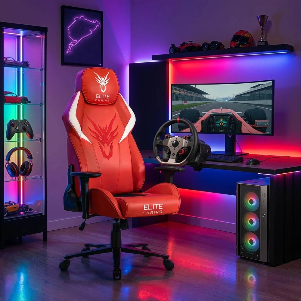 Mebel Elite Žaidimų kėdė NEXON, raudona
