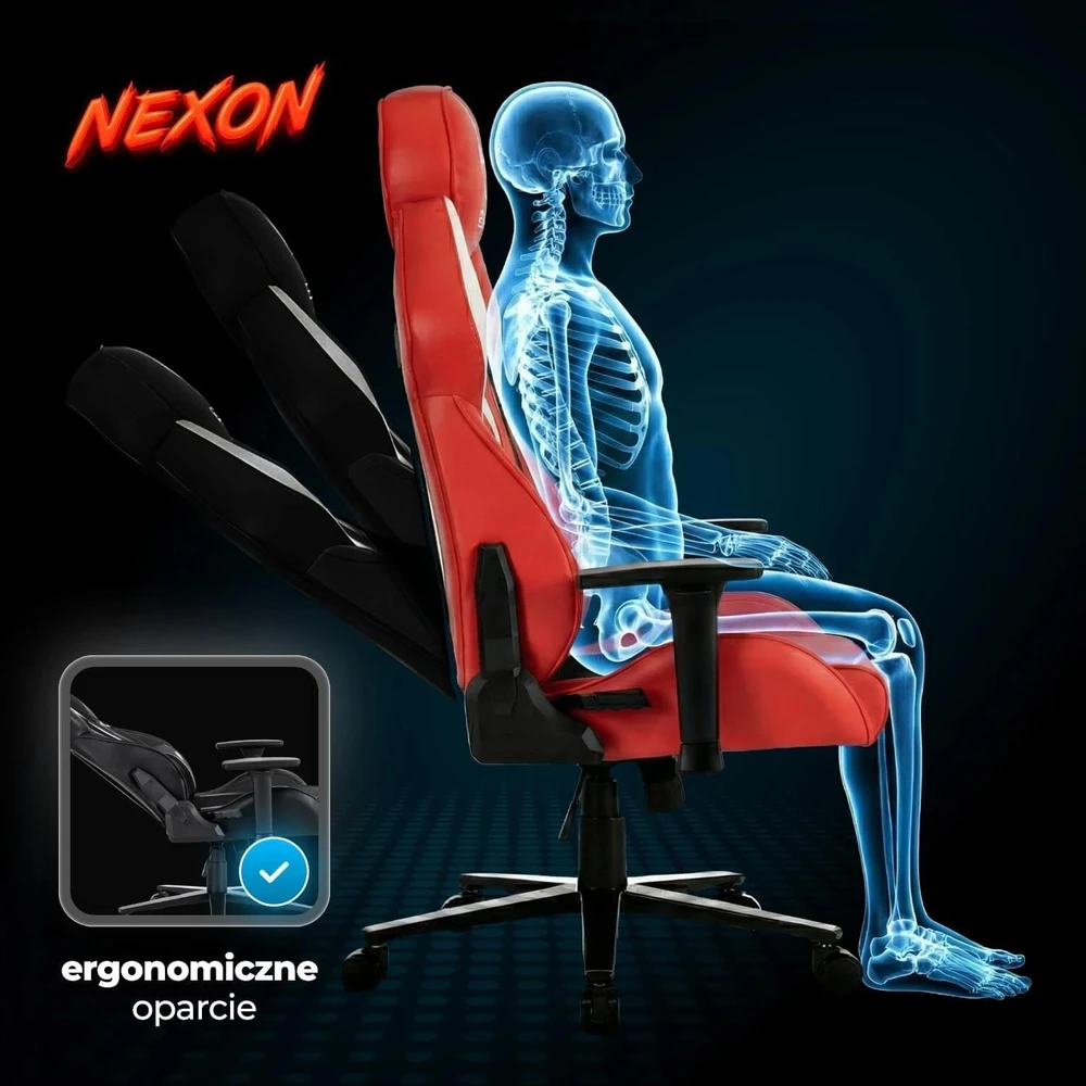 Mebel Elite Žaidimų kėdė NEXON, raudona