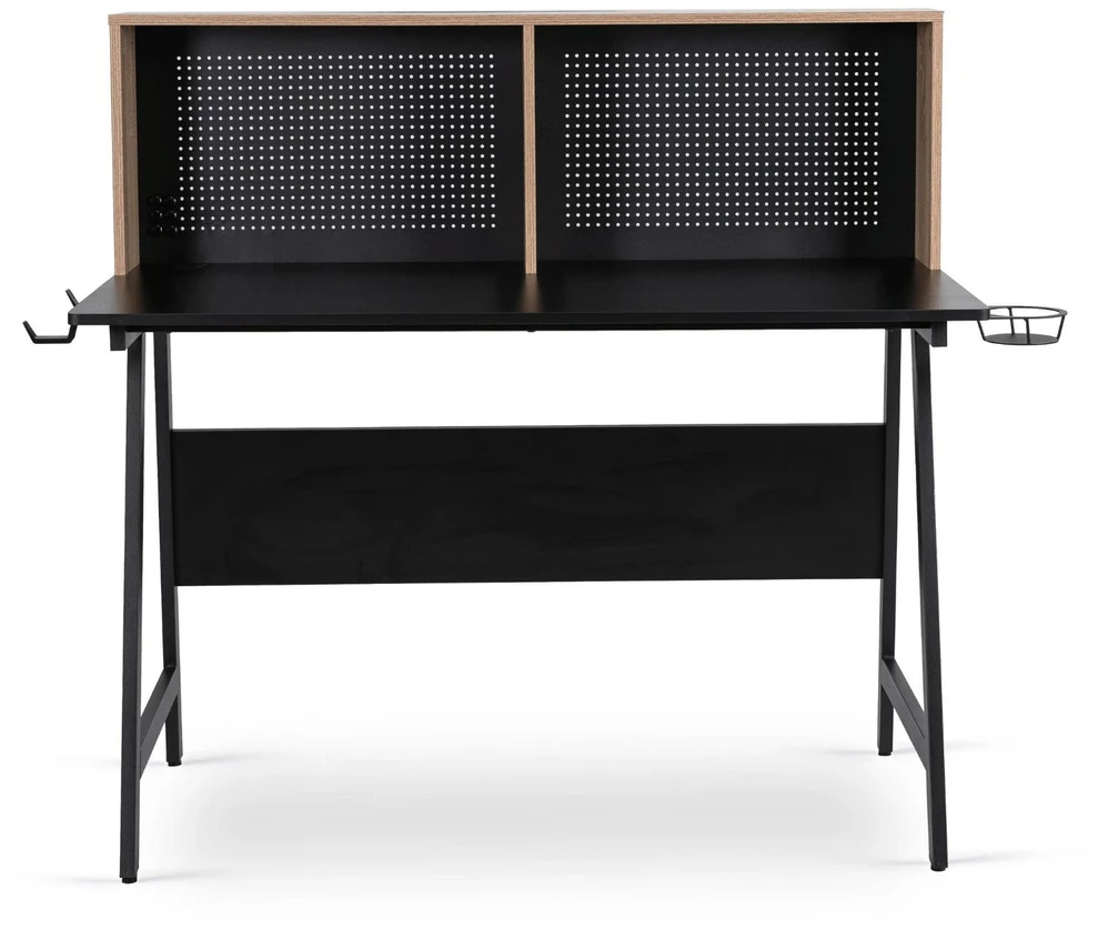 TV staliukas Mebel Elite Žaidimų stalas ICE, 120 cm, juodos ir sonomos ąžuolo spalvos