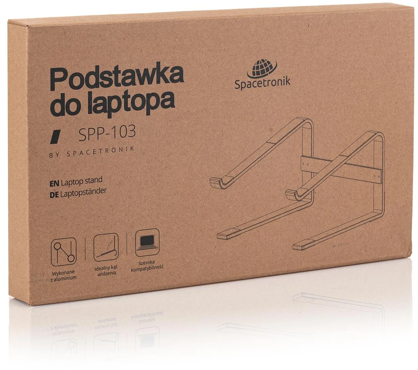Nešiojamojo kompiuterio stovas Spacetronik SPP103B, 10–17 colių, juodas