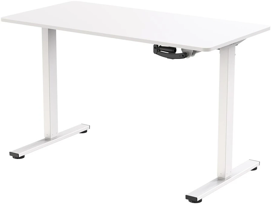 Rankiniu būdu reguliuojamas rašomasis stalas Spacetronik Moris 113WW, 120 × 60 cm, baltas