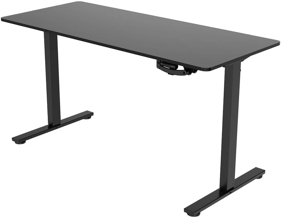Rankiniu būdu reguliuojamo aukščio rašomasis stalas Spacetronik SPE-O113 Moris, 140 × 60 cm, juodas