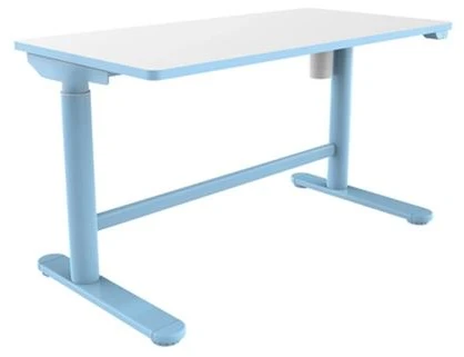 Spacetronik Elektrinis vaikiškas rašomasis stalas, reguliuojamas, 100 × 50 cm, baltas ir mėlynas