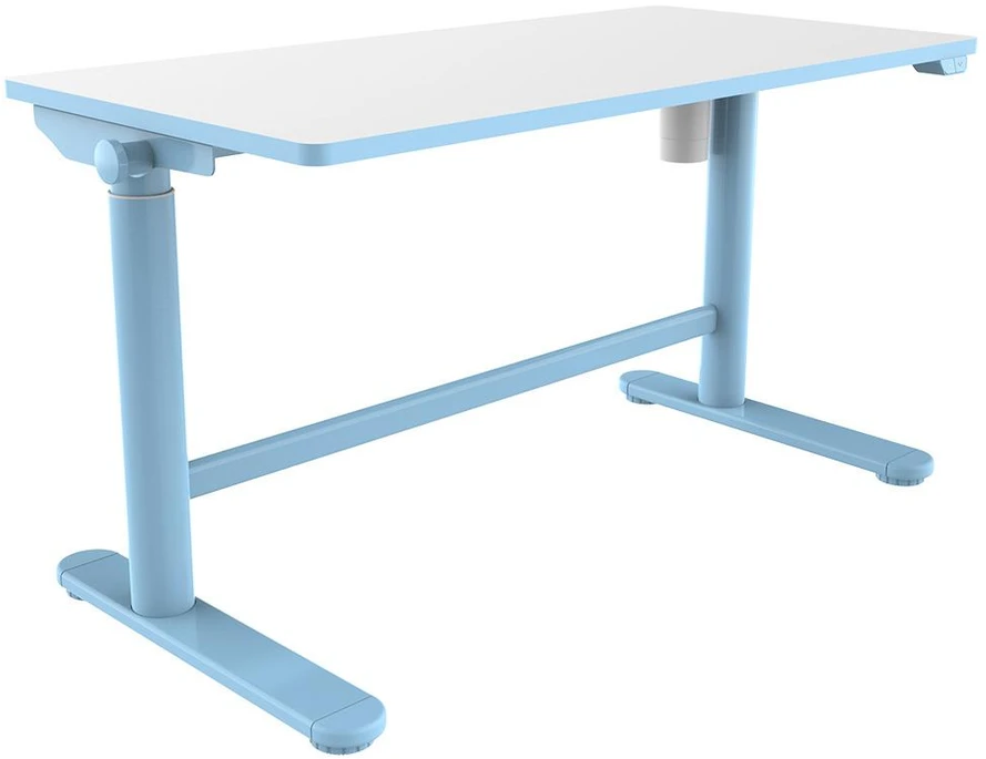 Spacetronik Elektrinis vaikiškas rašomasis stalas, reguliuojamas, 100 × 50 cm, baltas ir mėlynas