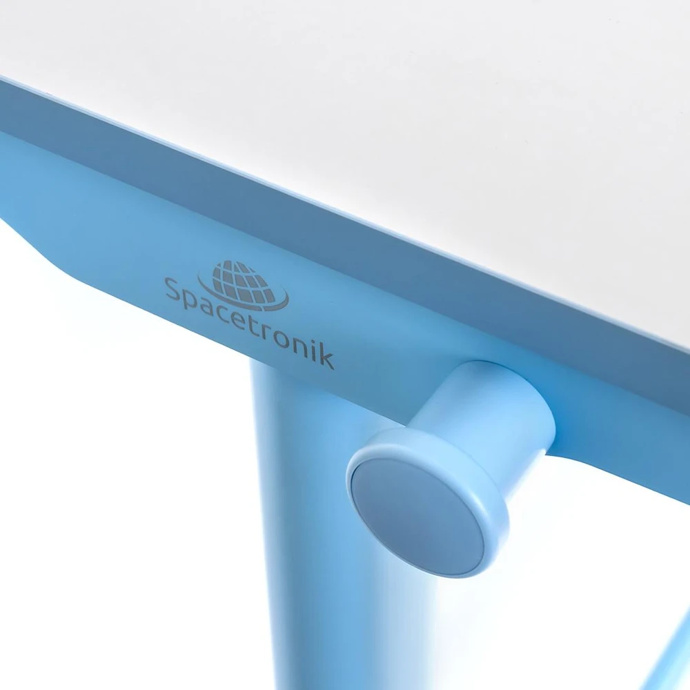 Spacetronik Elektrinis vaikiškas rašomasis stalas, reguliuojamas, 100 × 50 cm, baltas ir mėlynas