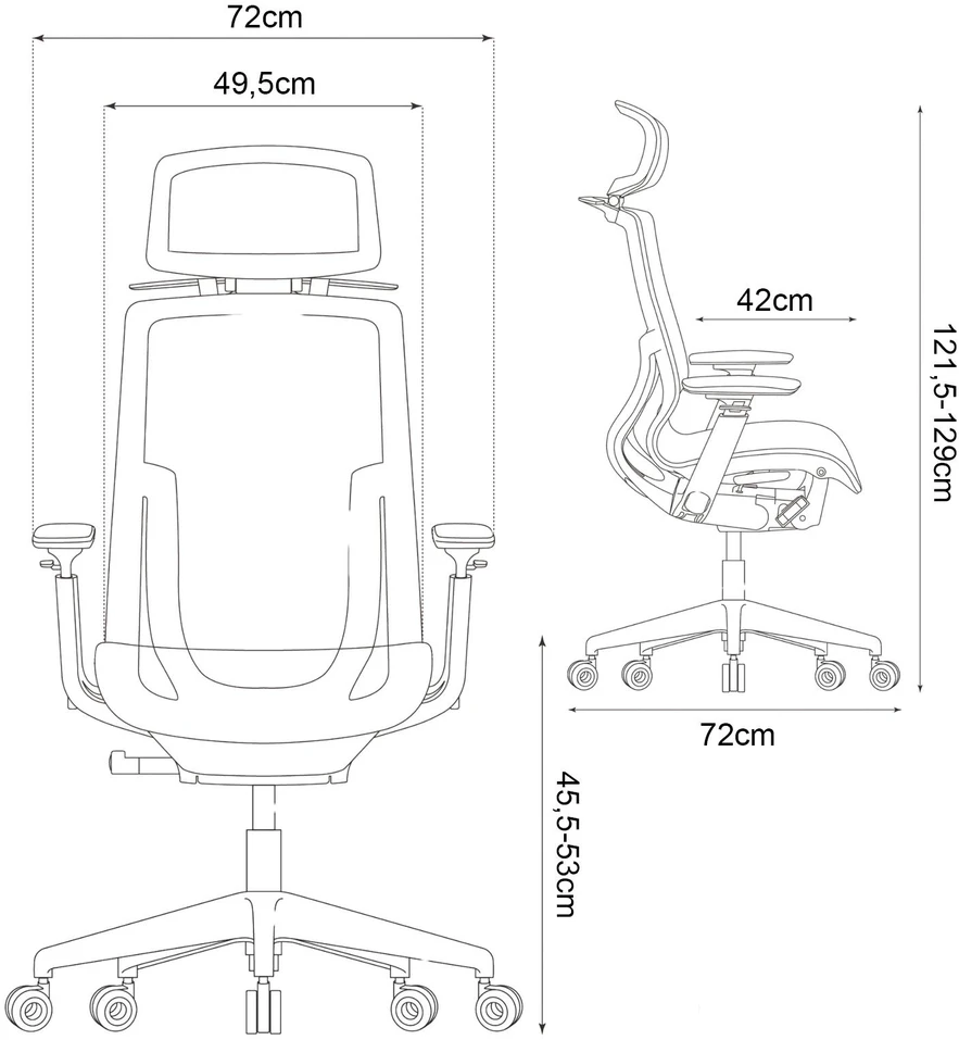 Spacetronik Ergonominė biuro kėdė su tinkleliu ir 3D porankiais, violetinė