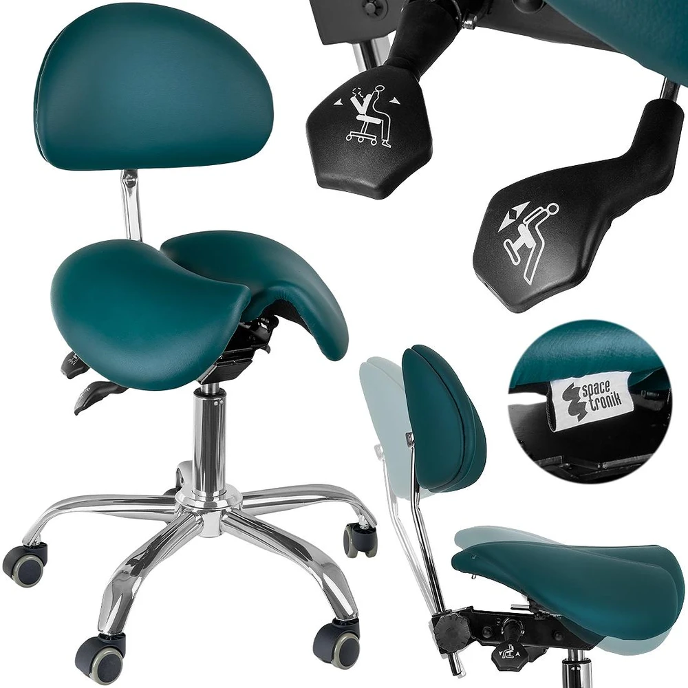 Spacetronik Ergonominė reguliuojama balno kėdė SELLA 3, jūros spalvos
