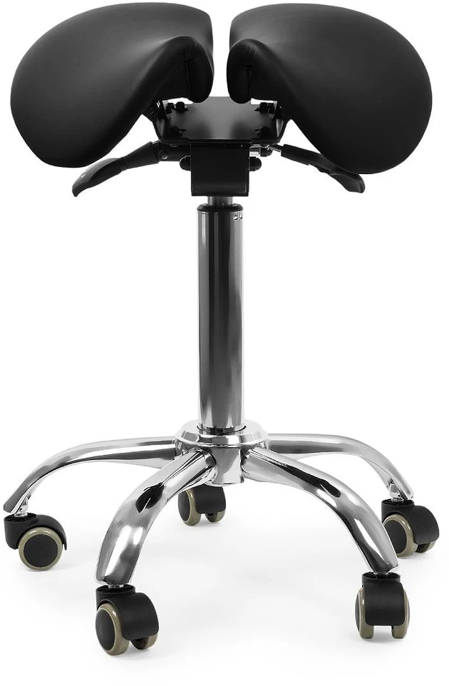 Spacetronik Ergonominė reguliuojama balno taburetė SELLA, juoda