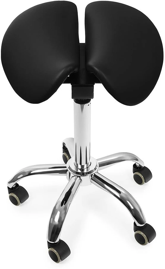 Spacetronik Ergonominė reguliuojama balno taburetė SELLA, juoda