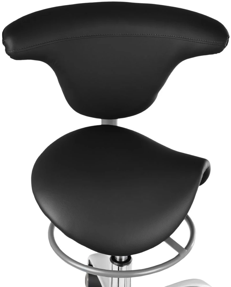 Spacetronik Ergonomiška reguliuojama taburetė su atlošu SELLA 2, juoda
