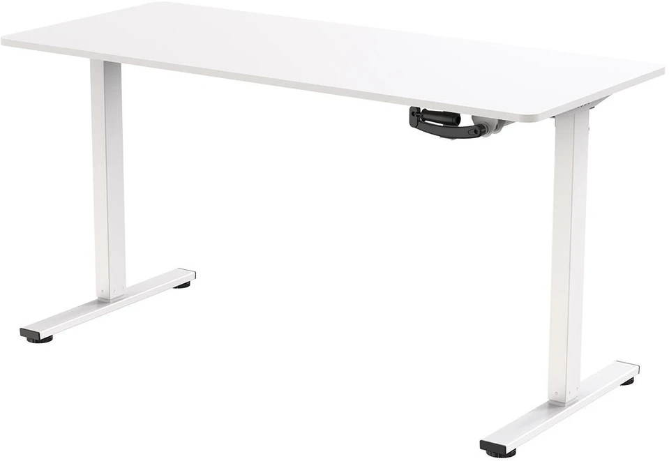 Spacetronik Rankiniu būdu reguliuojamo aukščio rašomasis stalas, 140 × 60 cm, baltas