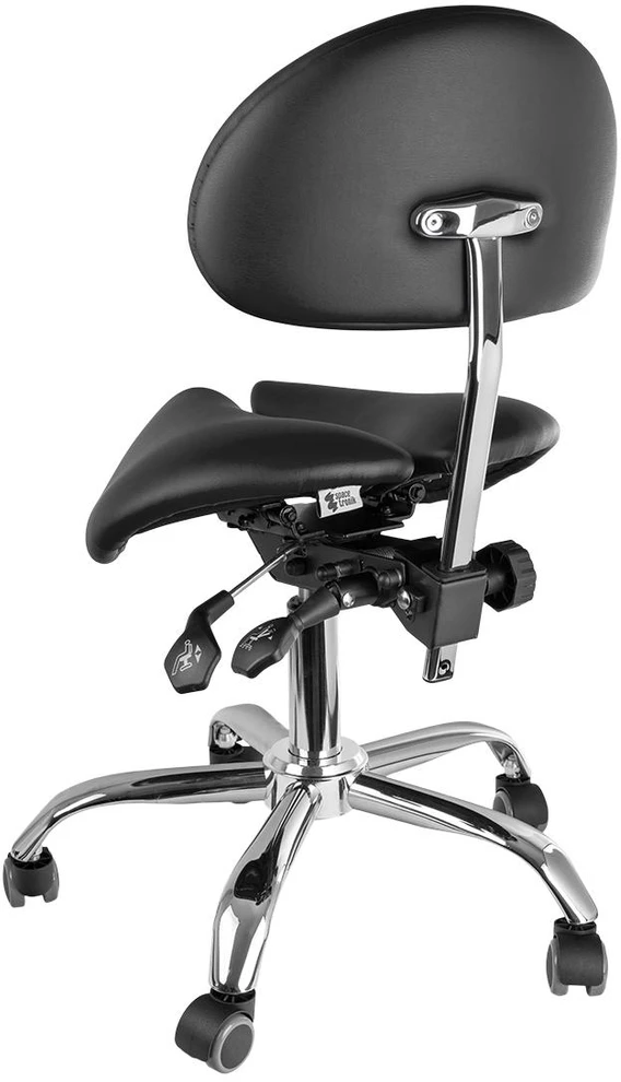 Spacetronik Reguliuojama ergonominė balninė kėdė SELLA 3, juoda