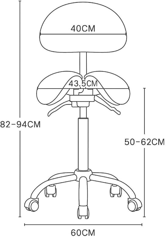 Spacetronik Reguliuojama ergonominė balninė kėdė SELLA 3, juoda