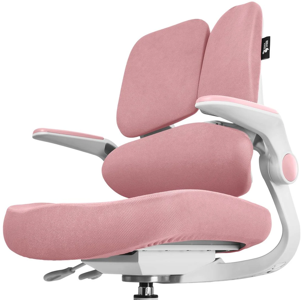 Spacetronik Vaikiška ergonominė kėdė su kojų atrama, 110–180 cm, rožinė