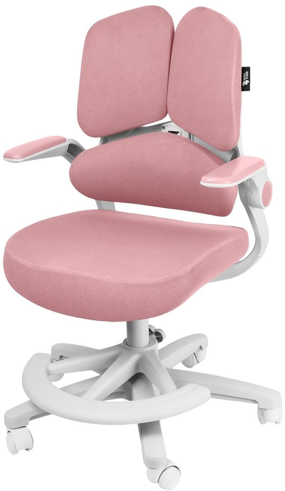 Spacetronik Vaikiška ergonominė kėdė su kojų atrama, 110–180 cm, rožinė