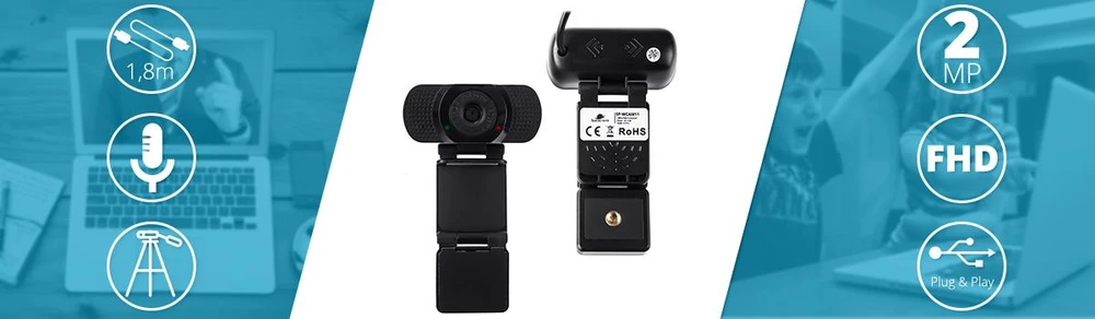 USB internetinė kamera su automatiniu fokusavimu, Full HD, Spacetronik