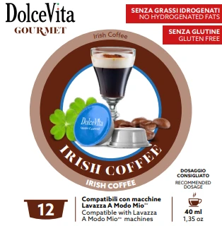 Airiškos kavos kapsulės IRISH COFFEE, 16 kaps., Dolce Vita, A Modo Mio® aparatams