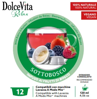 Arbatos kapsulės SOTTOBOSCO vaisinės, 16 kaps., Dolce Vita, A Modo Mio® aparatams