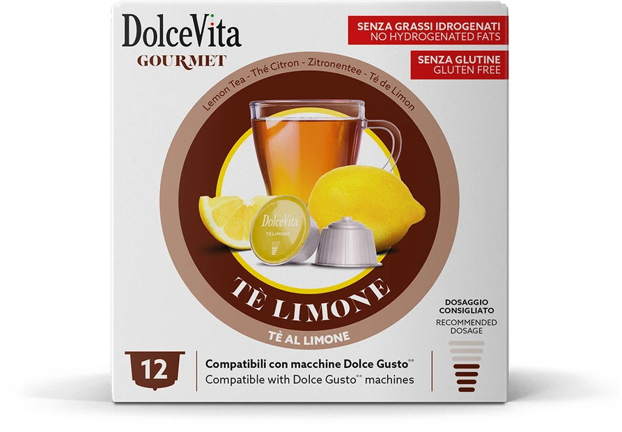 Arbatos kapsulės TE AL LIMONE citrinų, 12 kaps., Dolce Vita, Dolce Gusto® aparatams
