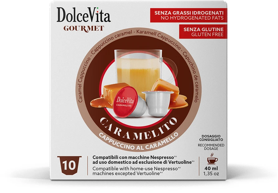 Karamelės kapsulės CARAMELITO, 10 kaps., Dolce Vita, Nespresso® aparatams