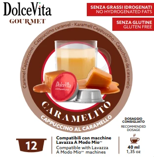 Karamelės kapsulės CARAMELITO, 12 kaps., Dolce Vita, A Modo Mio® aparatams