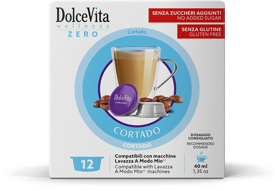 Kortado kavos kapsulės CORTADO, 16 kaps., Dolce Vita, Lavazza A Modo Mio® aparatams