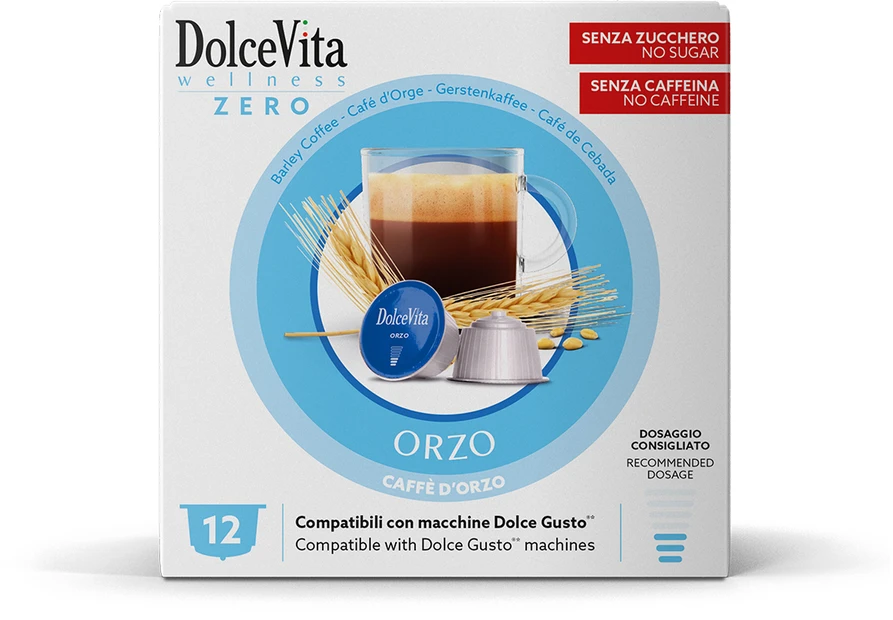 Miežių gėrimo kapsulės ORZO NATURALE, 16 kaps., Dolce Vita, Dolce Gusto® aparatams