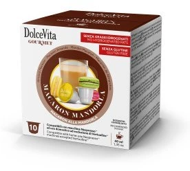Migdolinių makaronų skonio kapsulės ALMOND MACARON, 10 kaps., Dolce Vita, Nespresso® aparatams