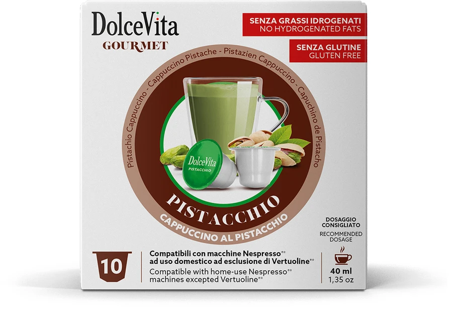 Pistacijų kavos kapsulės PISTACHIO COFFEE, 10 kaps., Dolce Vita, Nespresso® aparatams