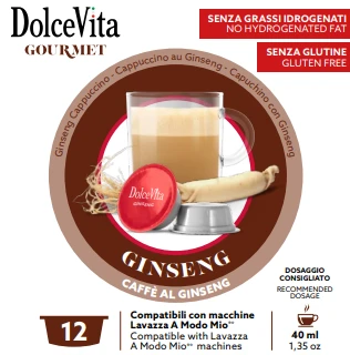 Ženšenio kavos kapsulės GINSENG, 16 kaps., Dolce Vita, Lavazza A Modo Mio® aparatams