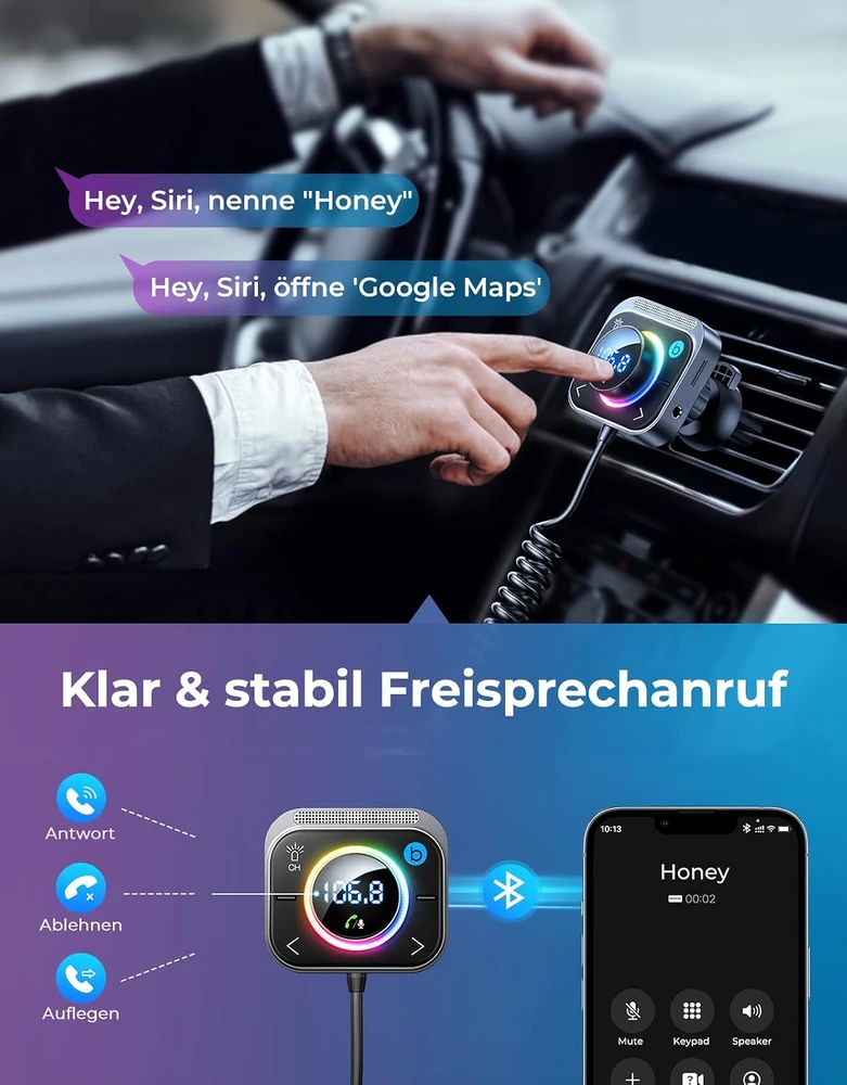 JOYROOM Bluetooth FM automobilinis siųstuvas