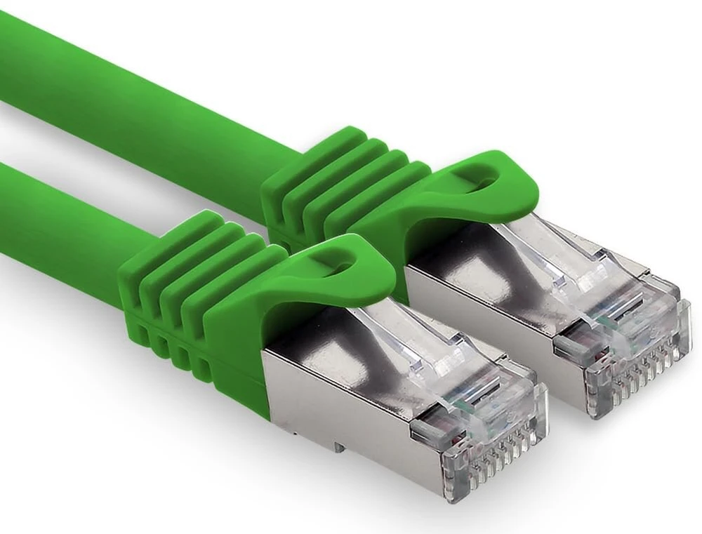 0,25 m - žalias - 1 vnt. Cat.7 tinklo kabelis Lan Ethernet patch kabelis S-ftp Lszh Pimf 10gb s Rj45 kištukas Cat6a