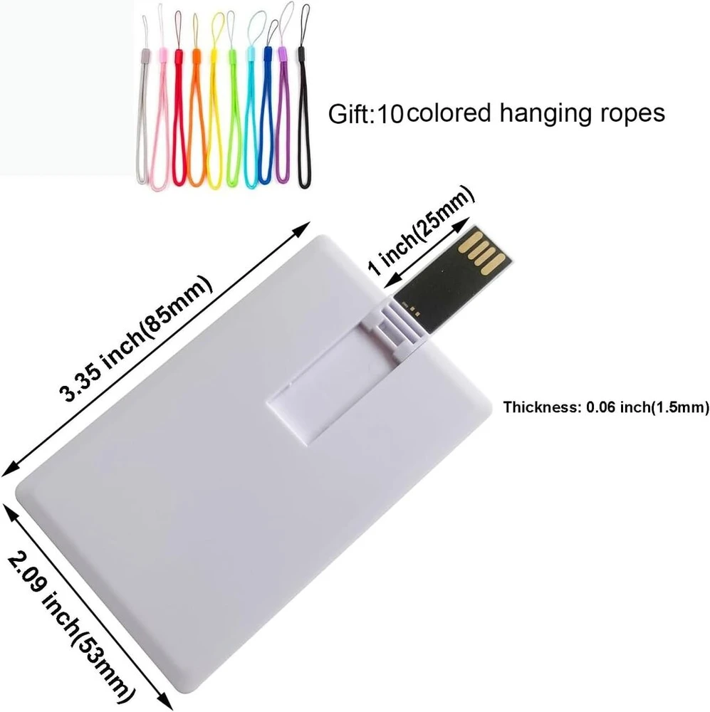 10 vienetų verslo kreditinių Usb atmintinių 1gb (1gb, balta)