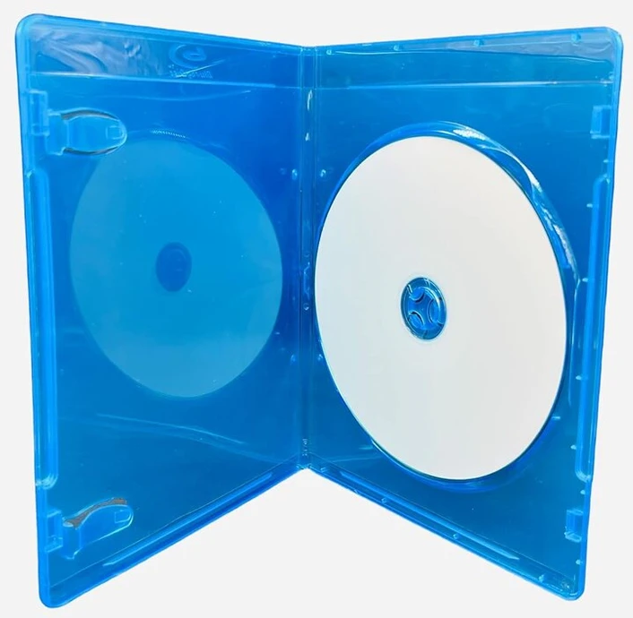 Vinilinė plokštelė 10 x plonos 6 mm vienos „blu-ray“ disko įmautės su bukletų spaustukais ir išorine įmaute – telpa 1 cd, dvd arba „blu-ray“ diskas – 10 vnt.