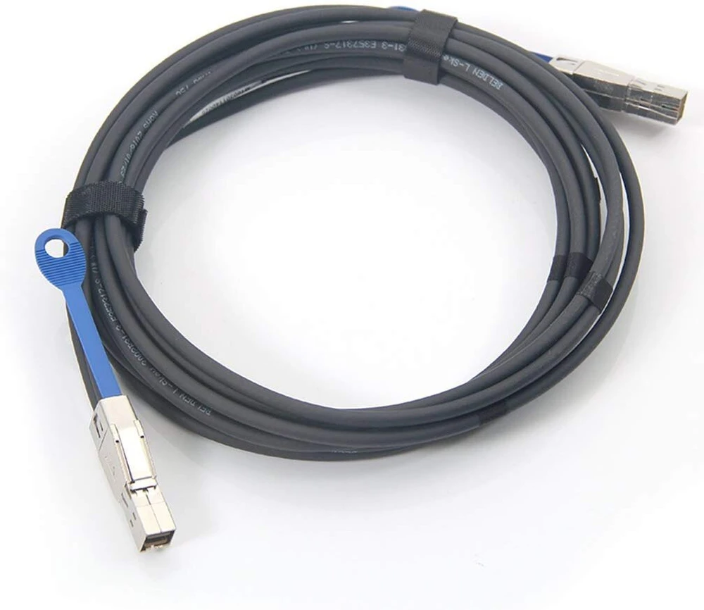 10gtek® 12g išorinis mini Sas Hd Sff-8644 į Sff-8644 kabelis, 2 metrai (6,5 pėdos)