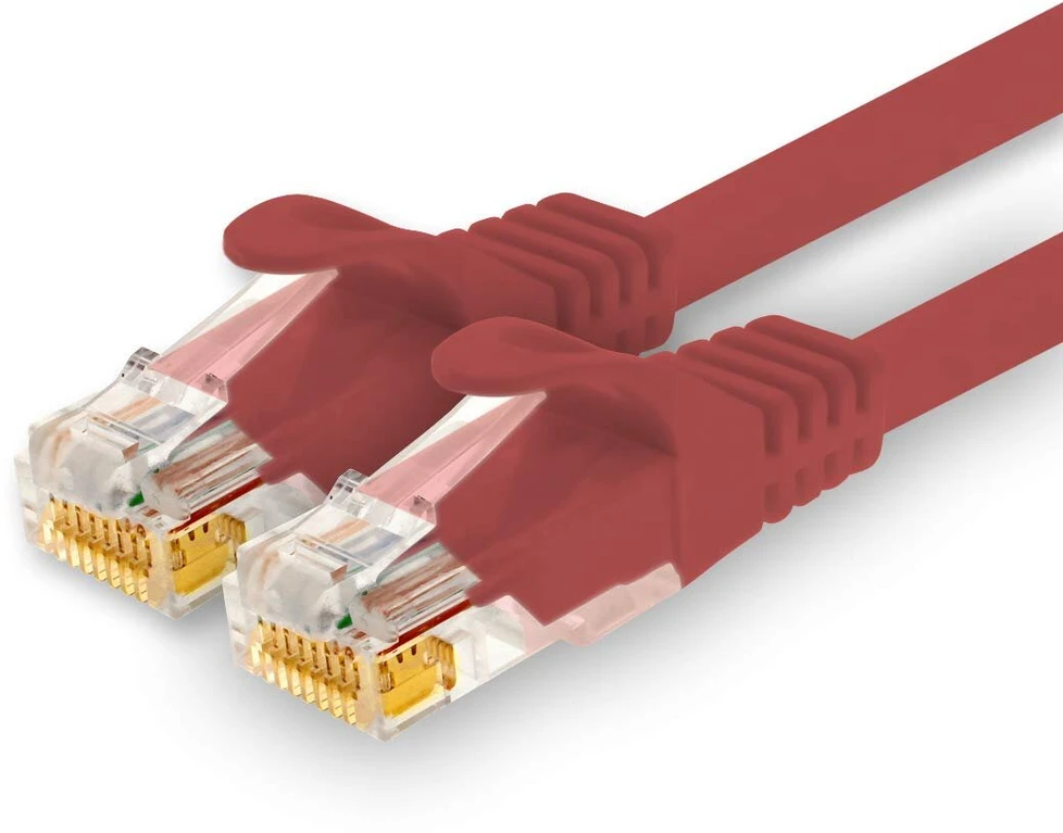 10m tinklo kabelis, Ethernet Lan, greitam internetui, raudonas