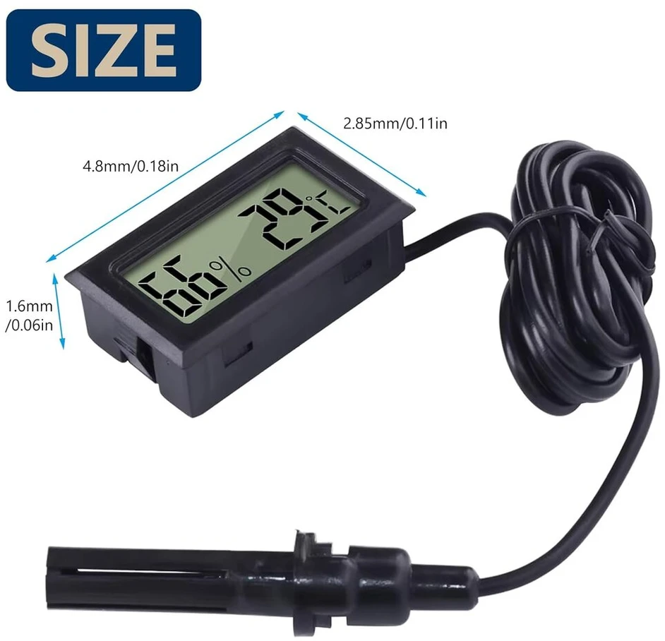 12 skaitmeninių vidaus termometrų-drėgmėmačių rinkinys: Wiyety mini Lcd skaitmeninis vidaus termo-drėgmėmatis, temperatūros drėgmės matuoklis, drėgmės matuoklis namams, biurui, miegamajam, kvadratinis