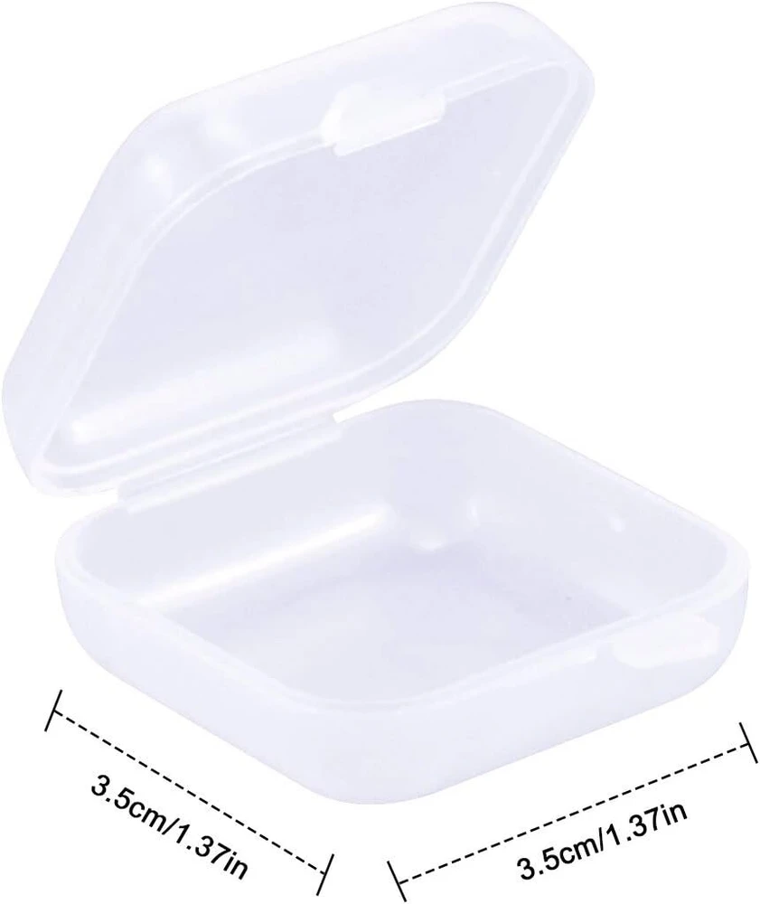12 vnt. mini plastikinės dėžutės smulkiems daiktams