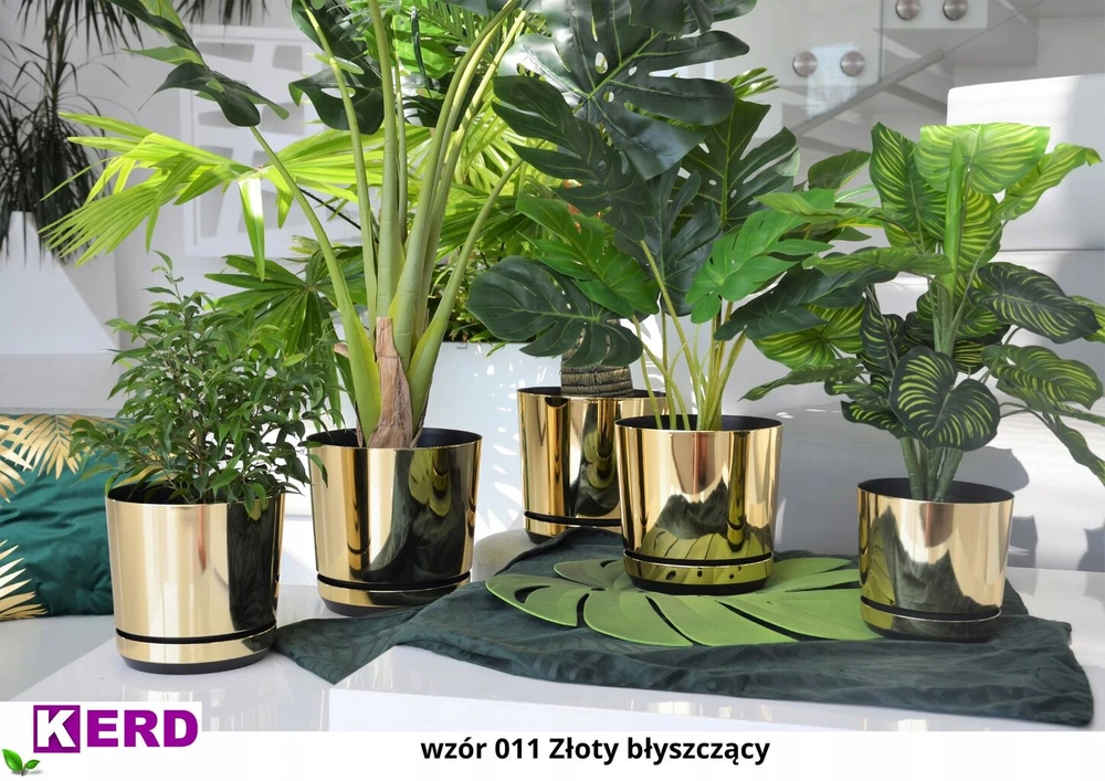 14 auksinis glossy aukšto blizgesio vazono stovas/dangtis loft glamūras