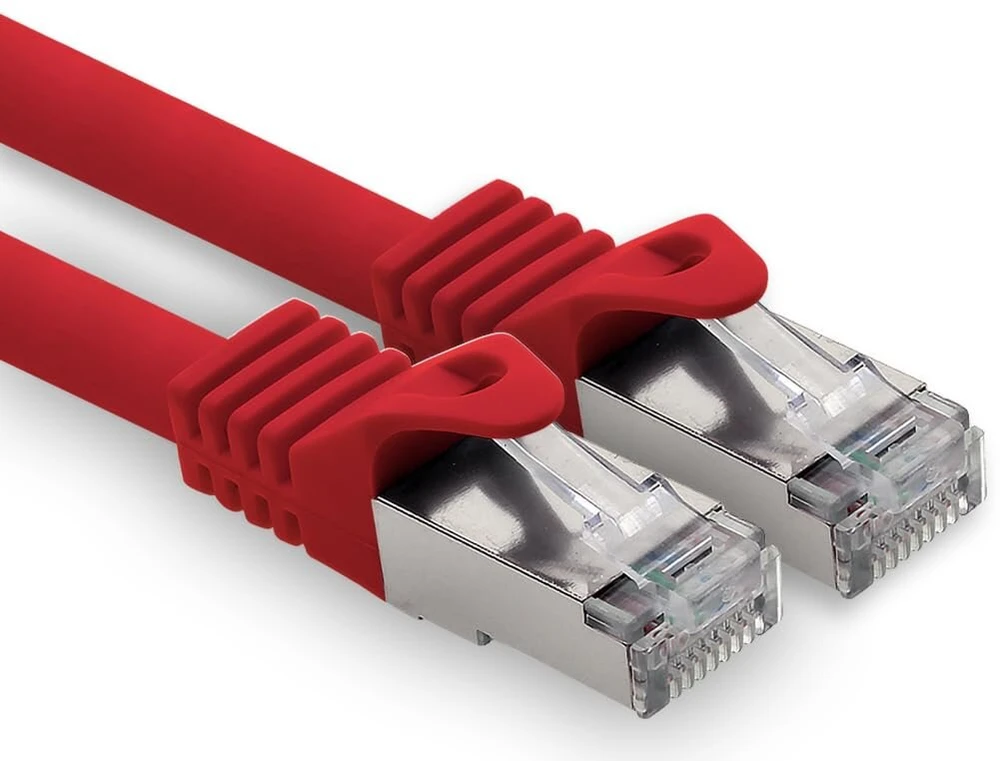 15m - raudonas - 1 vnt. Cat.7 tinklo kabelis Lan Ethernet patch kabelis S-ftp Lszh Pimf 10gb s Rj45 kištukas Cat6a