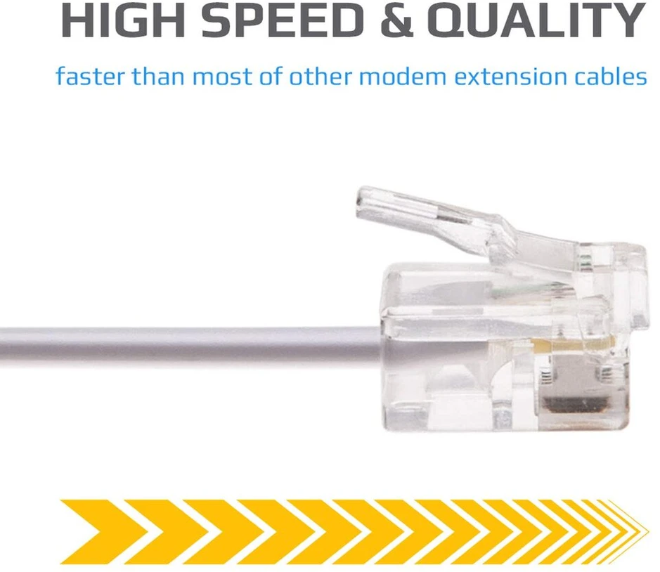15m Rj11 prailginimo laidas internetui ir telefonui