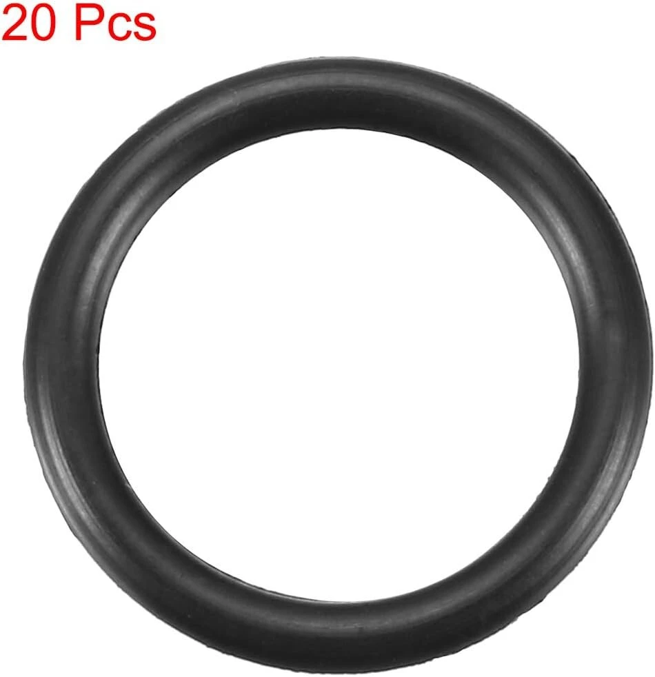 17 mm x 13 mm x 2 mm guminis alyvos sandariklio o žiedas tarpinės poveržlė juoda 20 vnt.