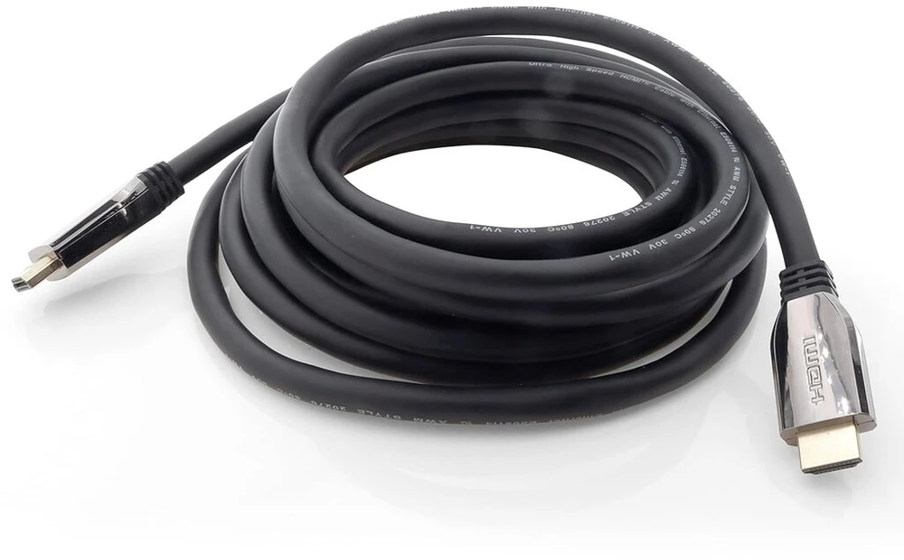 1attack.de 1 x 3.0 m 10k Premium Ultra High Speed Hdmi kabelis su Ethernet iki 48 Gbit/s aukščiausios klasės įrenginiams - išbandytas pagal Hdmi 2.1 testavimo specifikaciją - juodas - 1 vnt.