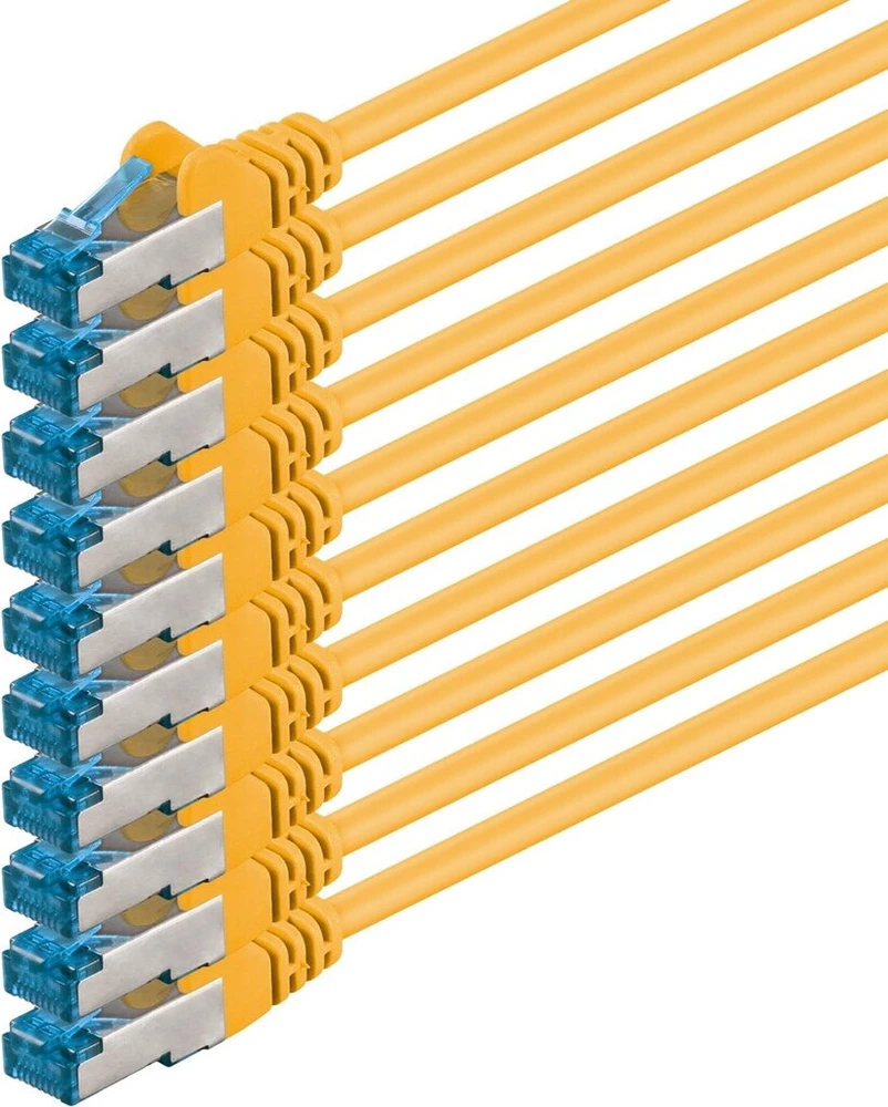 1Attackde 1attack Cat6a Sf/utp tinklo kabelis, 1m, oranžinis