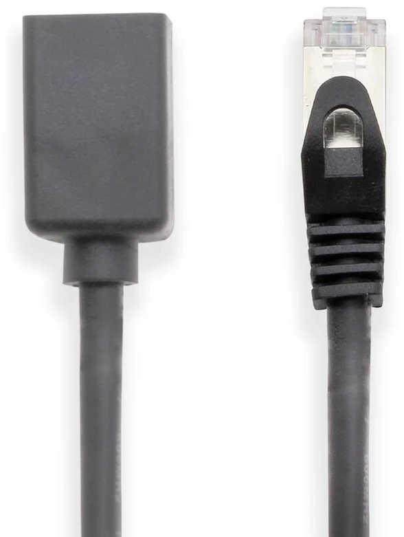 1attack.de 618302 Cat7 Cat.7 ilgintuvas - 1m - ethernet kabelis Lankabel tinklo kabelis 10 Gb/s (rj45) Cat6a kištukinis lizdas 10 vienetų - juodas