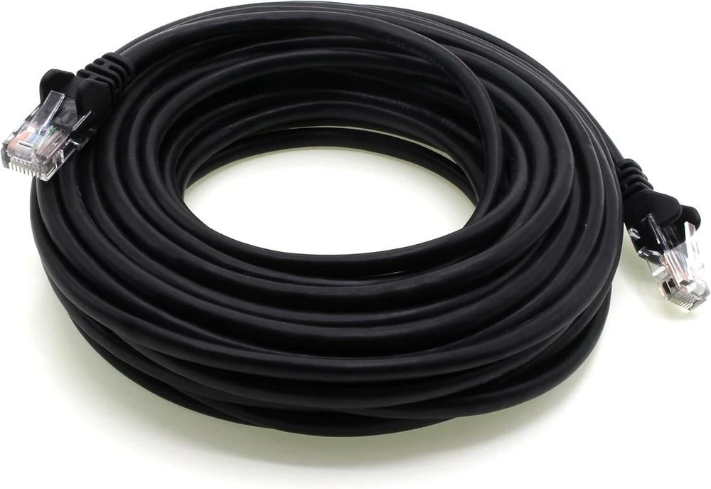 1Attackde Cat6 tinklo kabelis 1000 Mbit/s, 100m, juodas