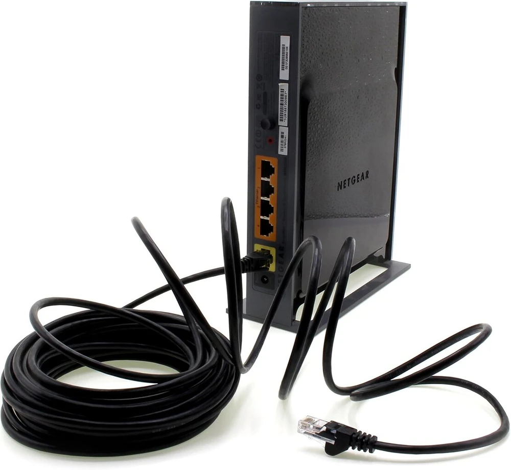1Attackde Cat6 tinklo kabelis 1000 Mbit/s, 100m, juodas